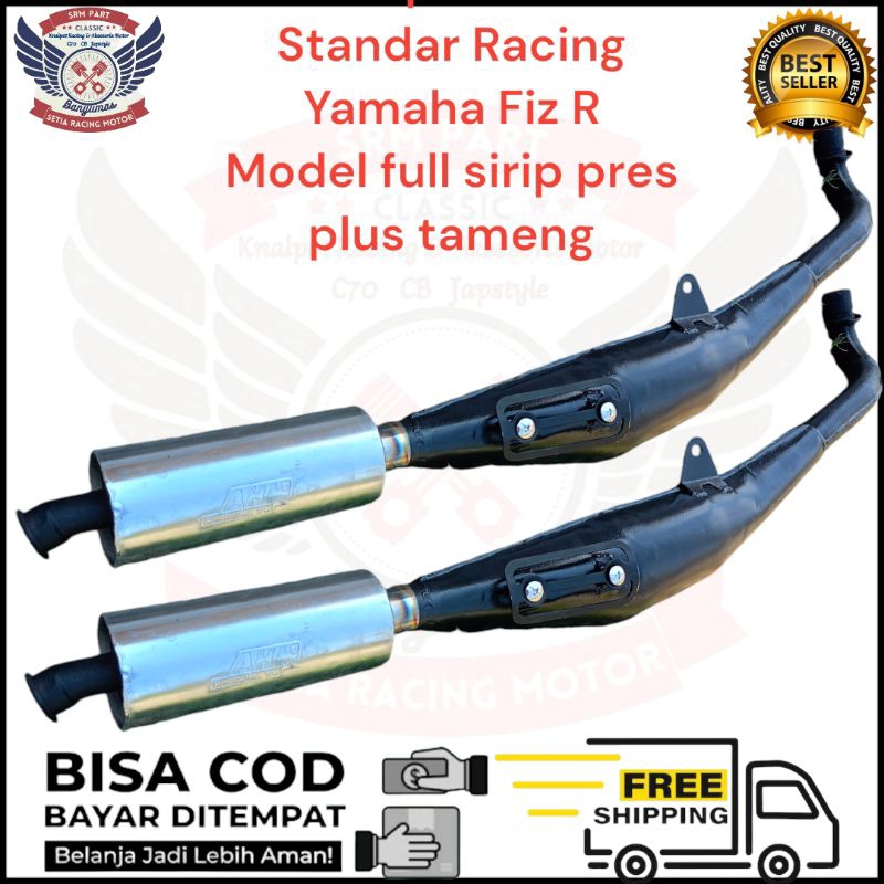 KNALPOT STANDAR RACING FIZ R POSWAN 3V3 FULL SIRIP PRESS TAMENG AHM