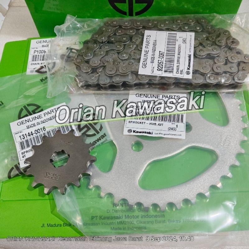 Gear set kawasaki zx130 original