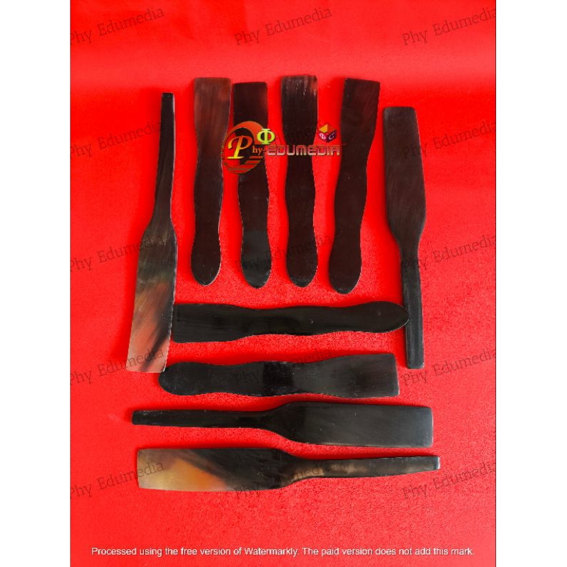 Spatel Tanduk / Spatula Tanduk / Spatel Pisau / Spatel Tanduk 2 Sisi