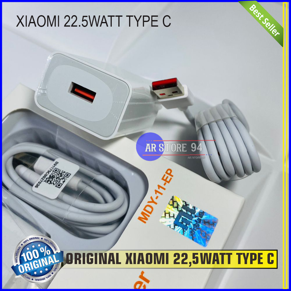 Charger Xiaomi Redmi 9T ORIGINAL 100% 22,5 Watt Fast Charging Type C ORI XIAOMI