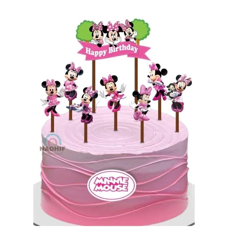 Toper karakter mini mouse, Toper kue,Toper karakter,Toper happy birthday,Toper cake,mini mouse