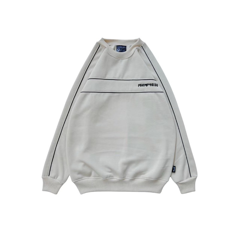 Sweater Crewneck Stripes Sweater Vintage Pria Wanita