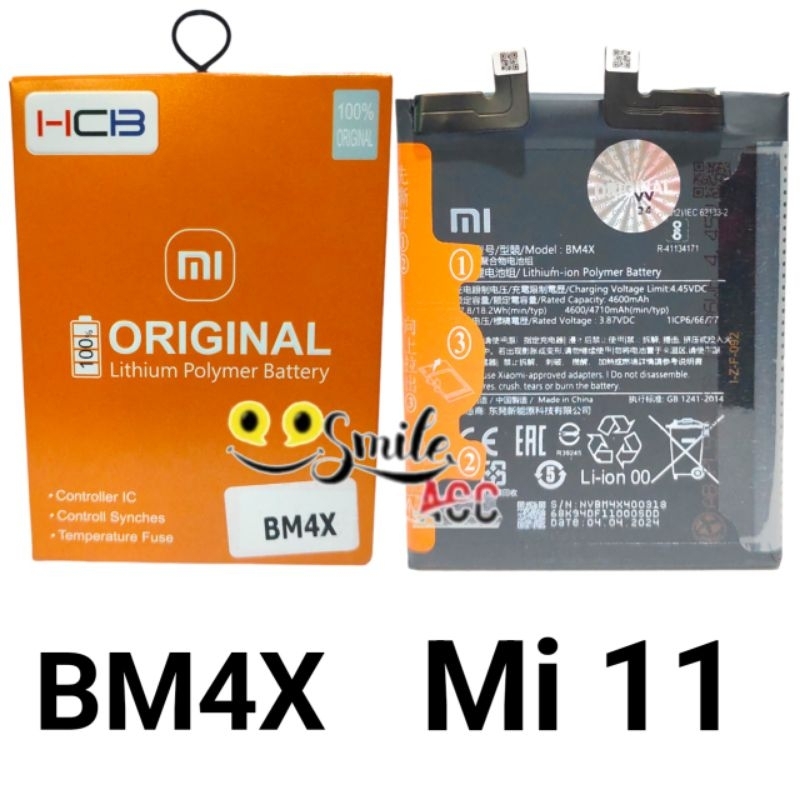 Baterai Batre  Xiaomi Mi11  Mi 11 BM4X  BM 4X  Original 100