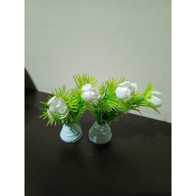 bunga plastik mini hiasan akuarium