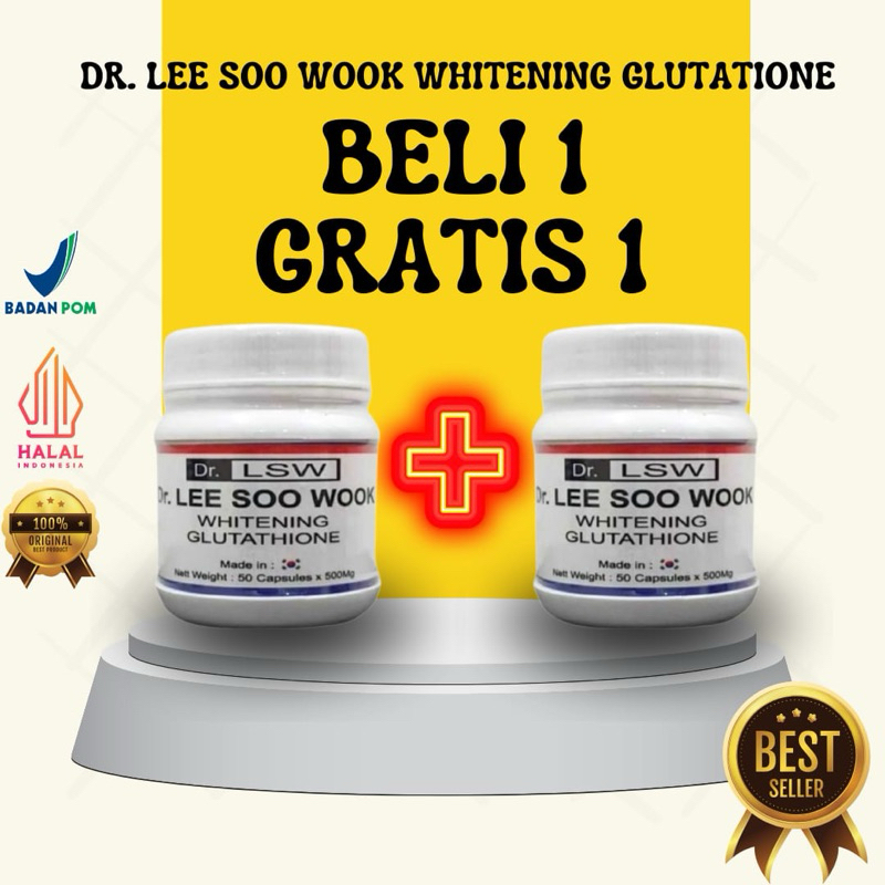 [ TERLARIS ] BELI 1 GRATIS 1 Dr LSW LEE SOO WOOK - CAPSUL PEMUTIH KULIT BANDA Pria dan Wanita - ISI 