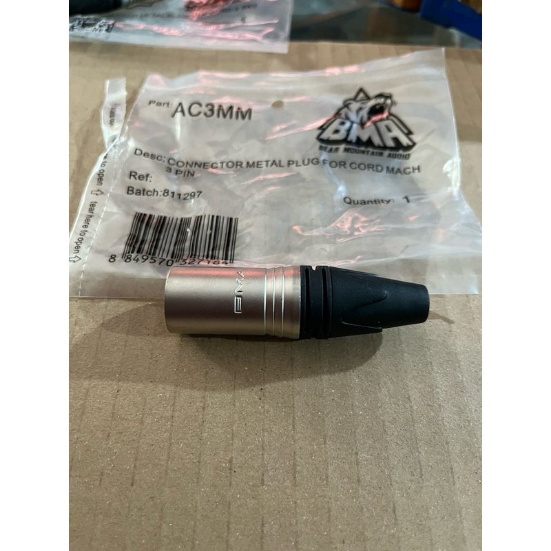 Jack Jeck Canon Male BMA AC3MM Jack XLR BMA Male ORI 3pin Cowok Canon XLR BMA High Quality Original