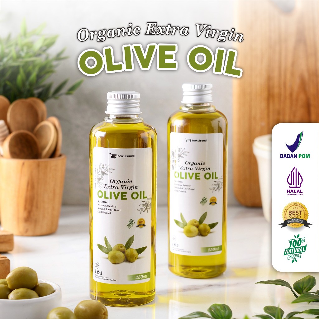 

Organic Extra Virgin Olive Oil Pure 100% 250ml EVOO Minyak Zaitun Extra Virgin Murni