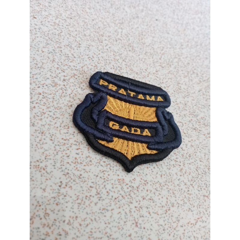 Gada Pratama bordir timbul 3D, atribut satpam, logo satpam