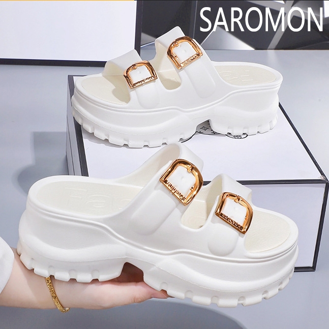 SAROMON(Surabaya) Sandal Wanita Kekinian Tinggi Sandal Fuji Wanita Wedges Korea Sandal Jelly Wanita