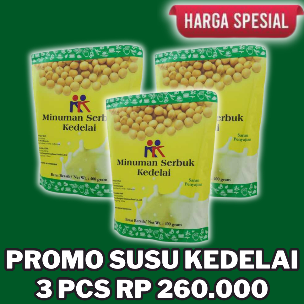 

PAKET 3 Minuman Susu Kedelai Soya Bean Powder KK Indonesia Kaya Nutrisi dan Protein Bebas Kolesterol