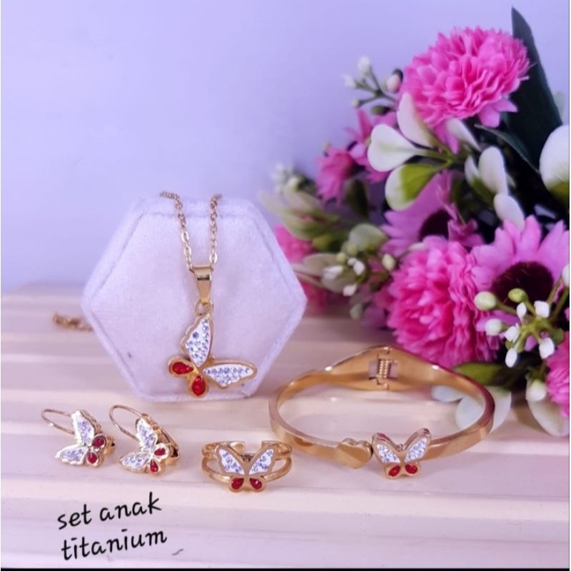 set kalung titanium anak