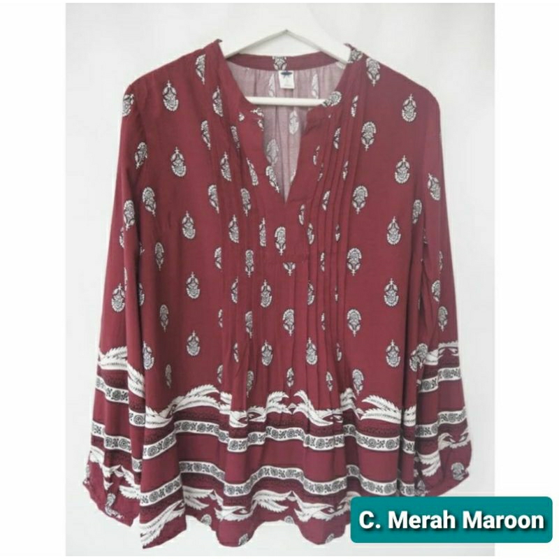 Oldnavy original - Oldnavy Splitneck - Oldnavy Relaxed Popover - Oldnavy Blouse PL