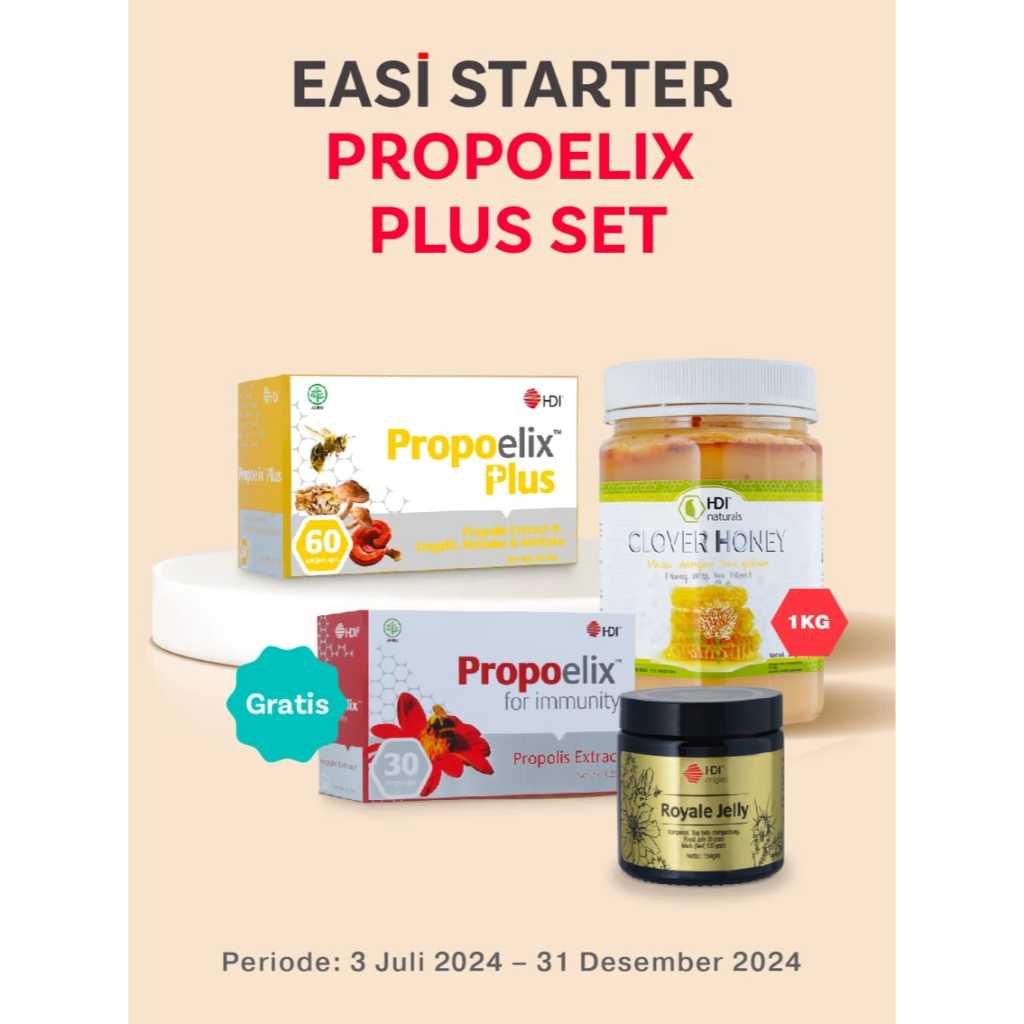 Propoelix Plus Set Suplemen HDI Original 100% - (Meningkatkan Daya Tahan Tubuh) Ori 100%