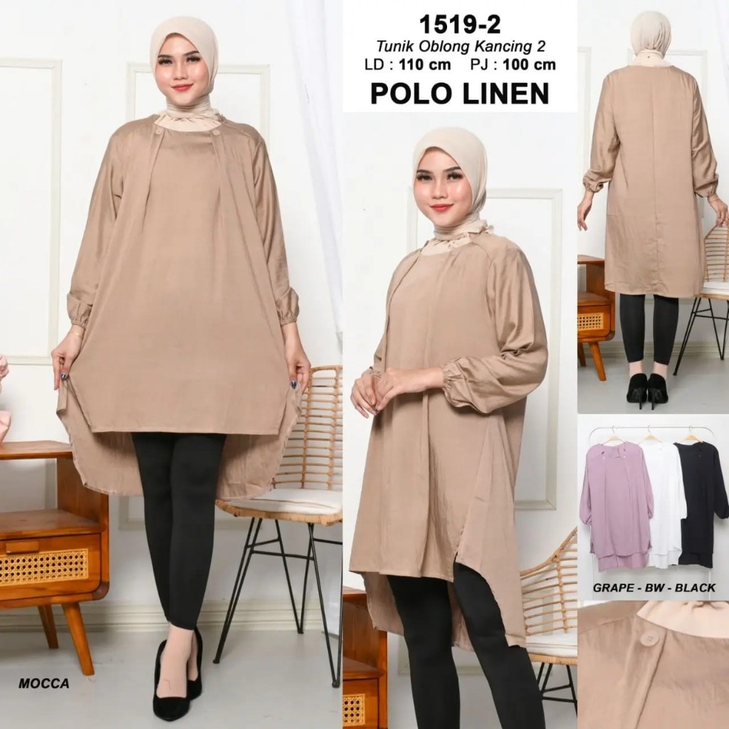 [ FASHION GEMINI ] TUNIK WANITA MODEL POLOS TERBARU PREMIUM SIMPLE DAN ELEGAN
