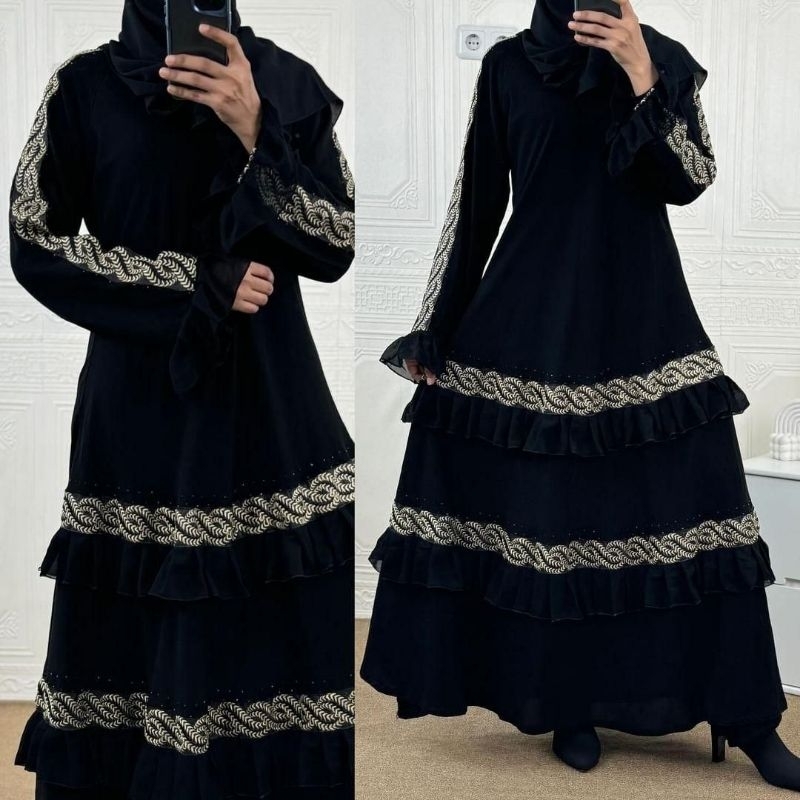 kode 998  renda hitam & renda gold