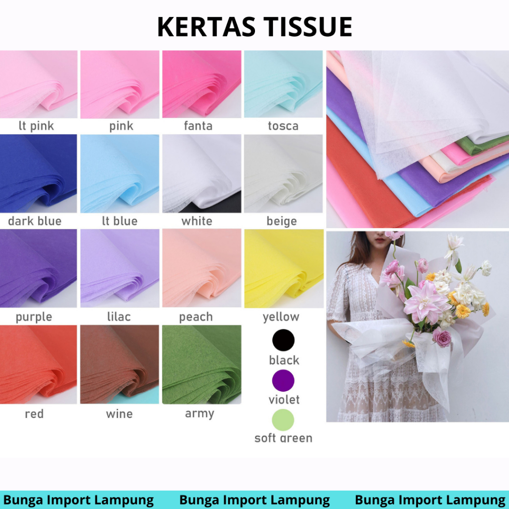 

(lembaran)Kertas Tissue Buket flower wrapping paper