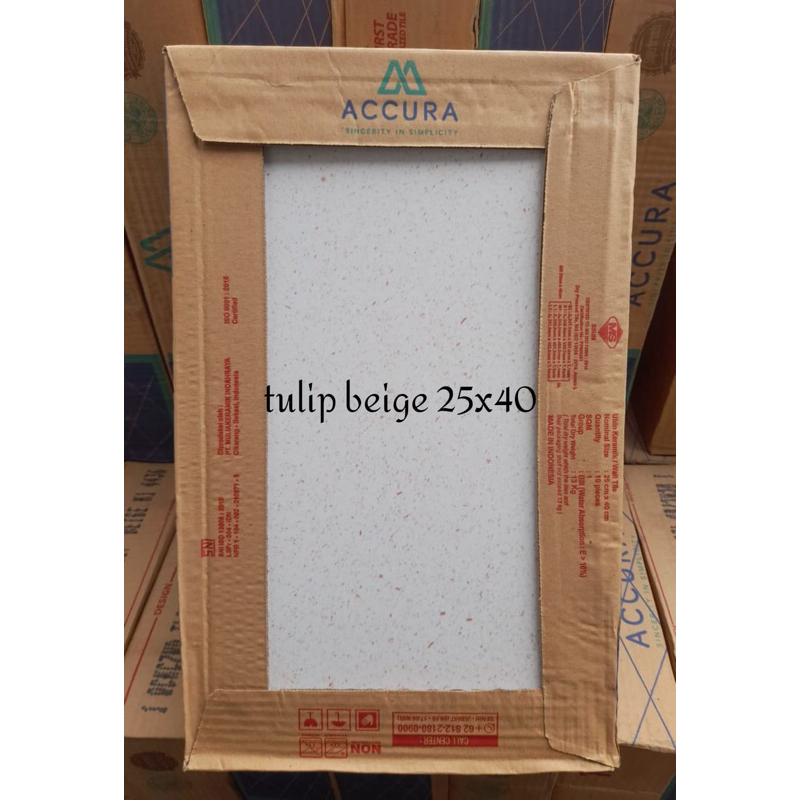 Keramik Dinding 25x40 Tulip Beige/Glossy/Mulia