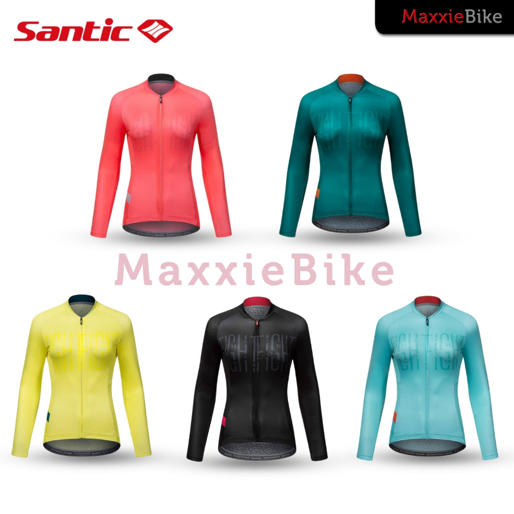 SANTIC Jersey Sepeda Wanita Lengan Panjang LIZI WL1C01124-Santic Women Cycling Jersey Long Pro Fit