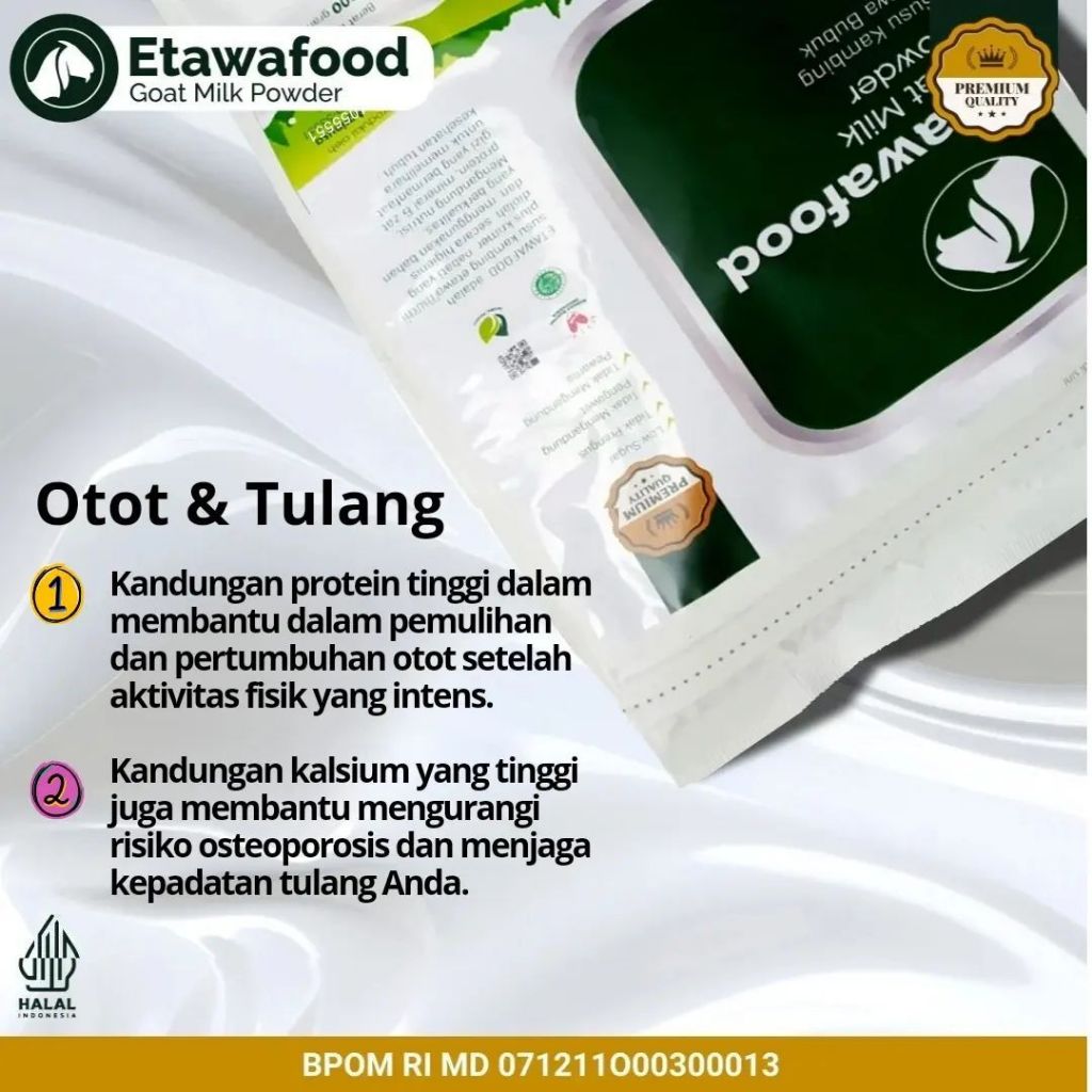 

Etawafood Susu Kambing Etawa Bubuk Kualitas Premium Etawa Food Untuk Pertumbuhan Tulang Dan Gigi