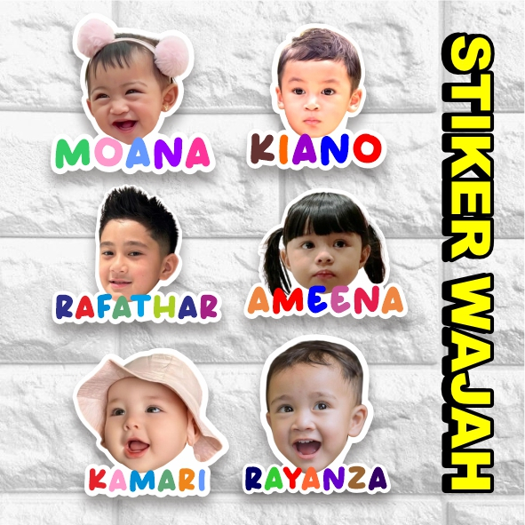 

STIKER CUSTOM /FOTO WAJAH/ DAN NAMA ANAK/ [BISA COD]