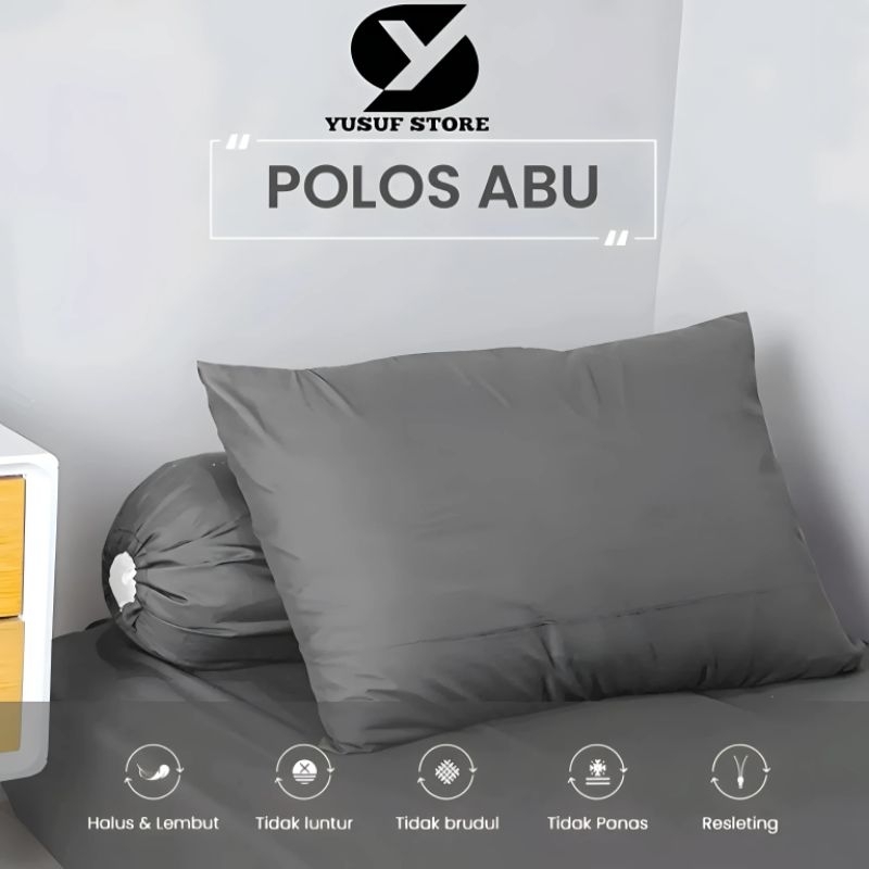 (NEW PRODUK) SARUNG BANTAL POLOS HALUS / SARUNG BANTAL POLOS HITAM / SARUNG BANTAL GULING POLOS / SA