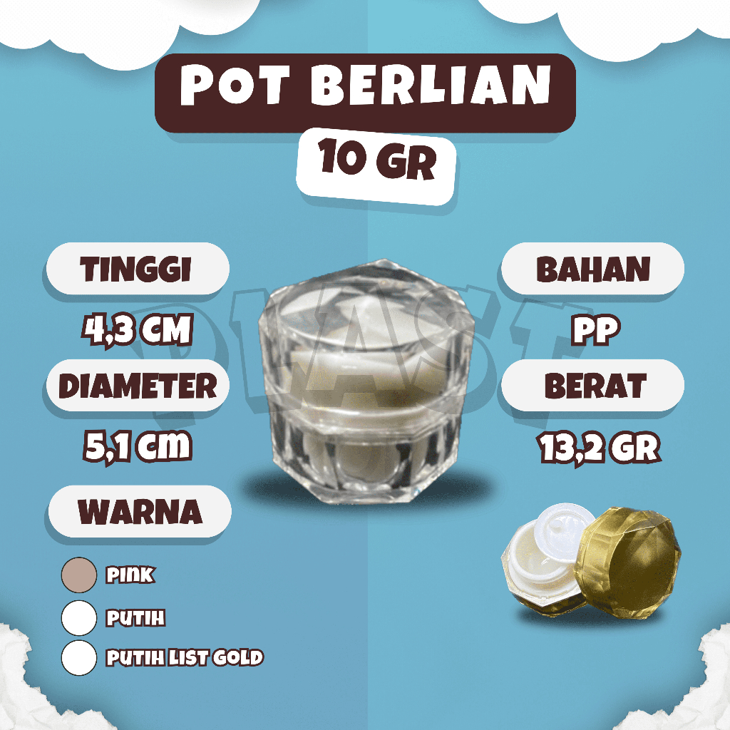 Pot Berlian 10 gr / Jar Berlian 10 gr / 10 gr / Import