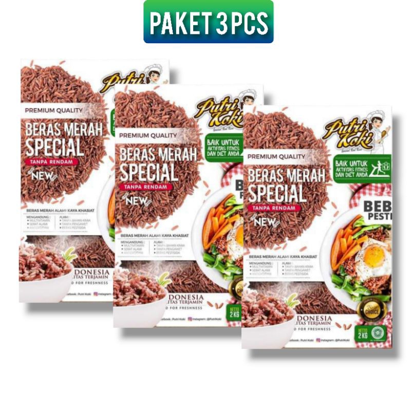 

Putri Koki Beras Merah Organik 1 Kg X 3