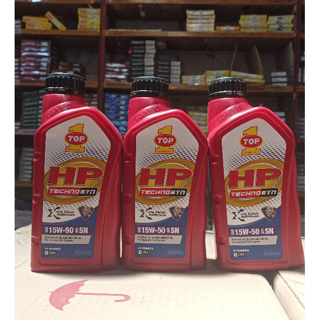 OLI MESIN TOP 1 HP SAE 15W-50 TECHNO SYNTHETIC XTRA CLEAN ADDITIVIES API SN 1 LITER