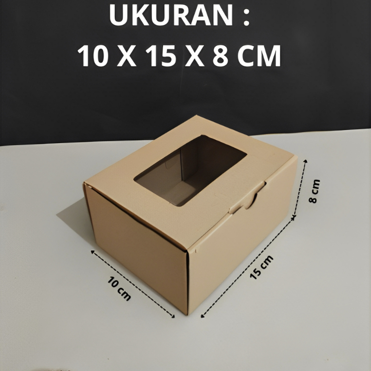 

( 10 Pcs ) Kardus Karton Box Kotak Kue Hampers 10 cm x 15 cm x 8 cm kaca