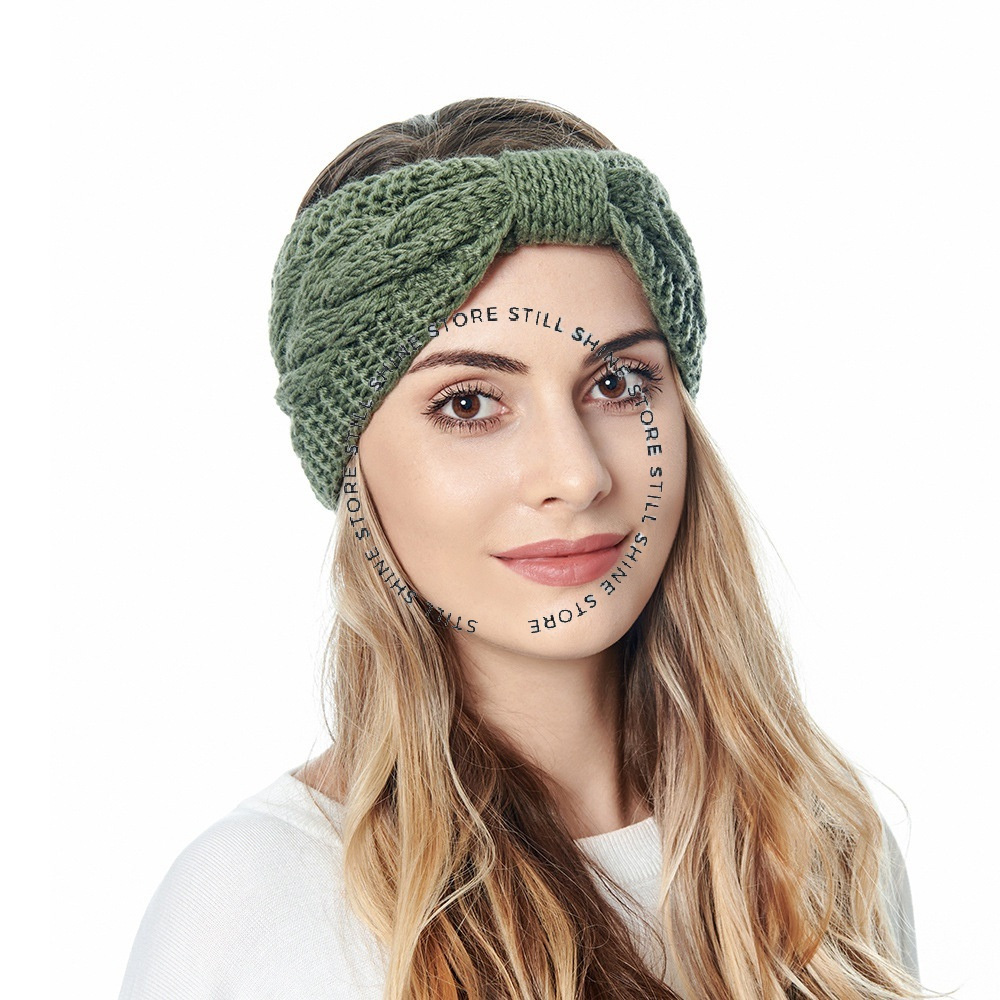 Headband Bando Bandana Pita Rajut Wool Aksesoris Rambut Wanita Kekinian High Quality