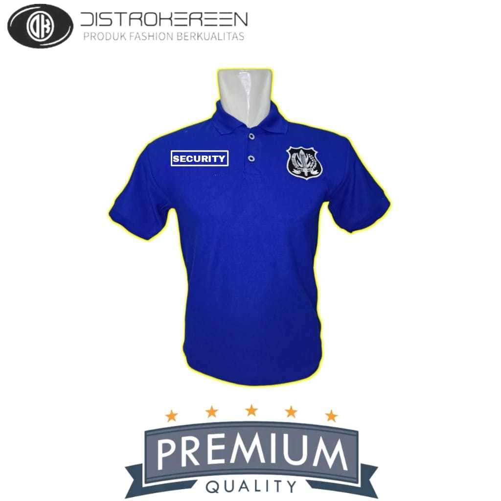 BAJU KAOS KERAH SECURITY LOGO PUTIH LENGAN PENDEK FULL BORDIR BAHAN LACOSTE BANYAK PILIHAN WARNA DK