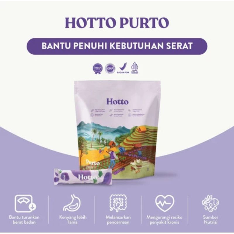 

HOTTO PURTO MULTIGRAIN OUTMEAL MINUMAN SEREAL DIET SACHET DAN POUCH Official -1 pouch (16 sachet)
