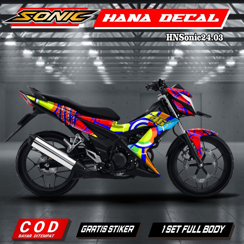 (COD) Decal Sticker Sonic 150 R Full body striping dekal stiker HN sonic 24.03