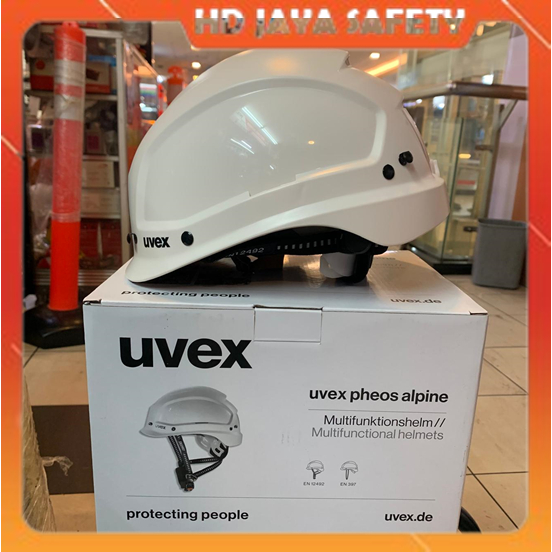 Helm UVEX Alpine Alpine Safety Helmat Type 977305 White Original - Safety Helm UVEX Alpine Putih Ori