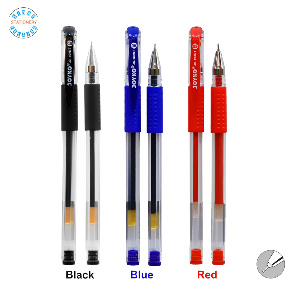 

Pulpen Joyko JK-100/JK-100NT 0.5mm warna hitam 1 pack isi 12 pcs