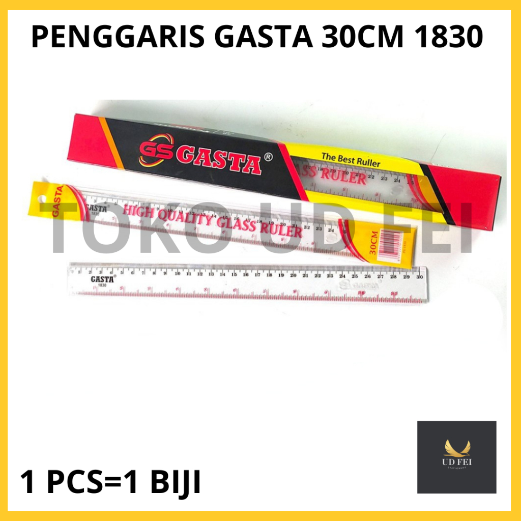 

(1 PCS=1BIJI) Penggaris GASTA 30cm / Penggaris panjang / Penggaris Plastik