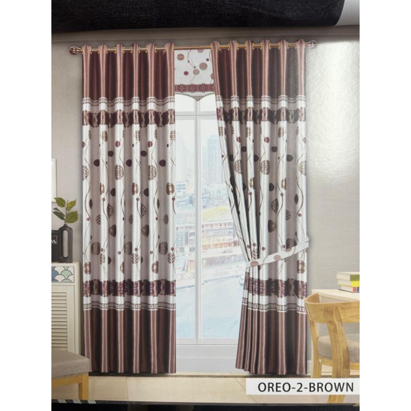 kain blackout/bahan gorden premium grade A motif bunga n salur
