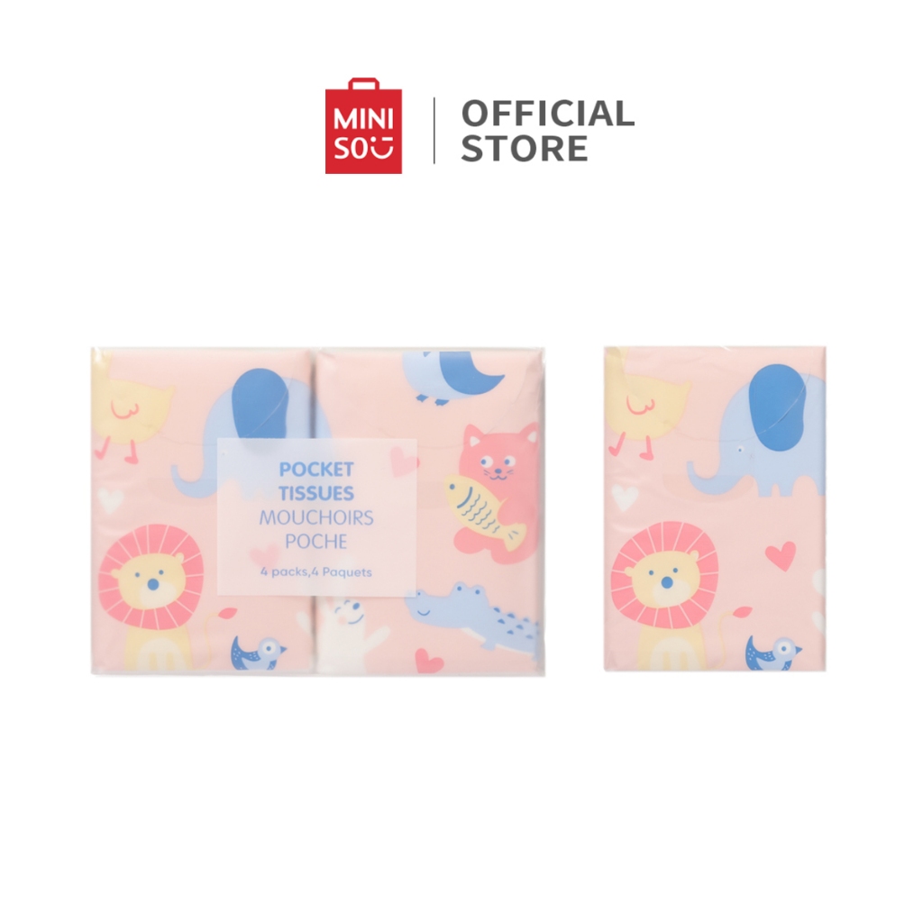Miniso Paket Tisu Tissues Packs Forest Family 2.0 Skin-Friendly Pocket Tissues Packs Handuk Kertas Y