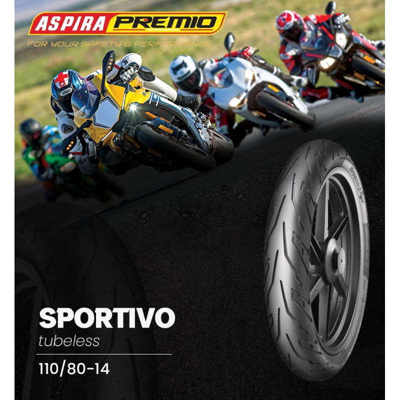 Ban Aspira 110/80-14 premio Sportivo ban depan Aerox PCX Adv