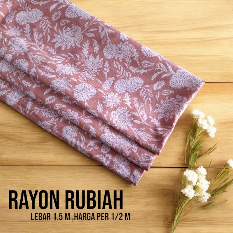 kain katun rayon rubiah motif