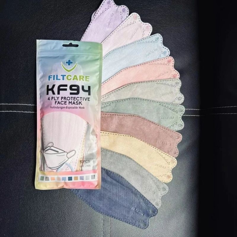 Masker Kf94 Kf 94 Filtcare Mix Warna Pastel Isi 10 Pcs Earloop