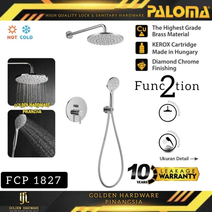 SHOWER TANAM MANDI SET CONCEALED MIXER KRAN KERAN AIR PANAS DINGIN PALOMA FCP 1827