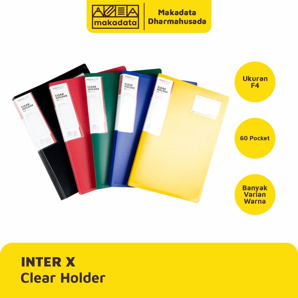 

MAP HOLDER CLEAR HOLDER INTER-X UKURAN F4 40 POCKET (1PCS)