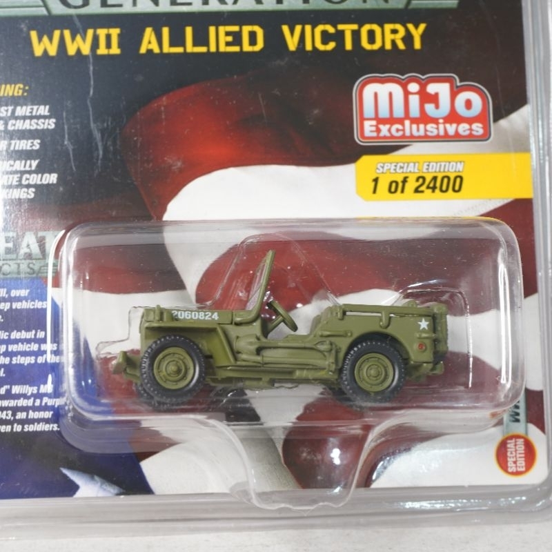 Johnny Lightning 1/64 Diecast WWII Allied Victory Willys MB Jeep