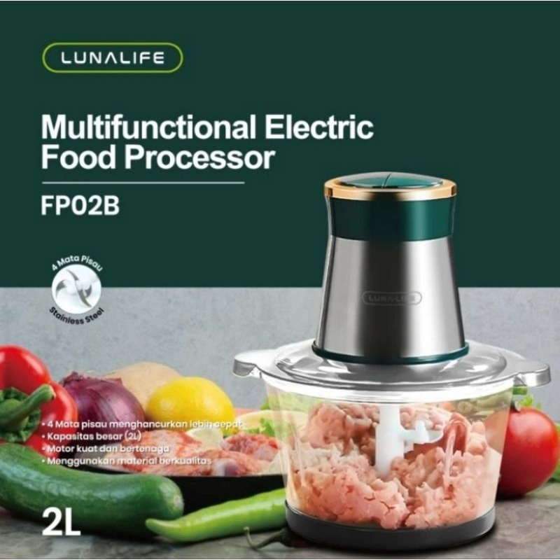 Luna Life FP 02 Food Chopper Mega Power 2 Blade Blender