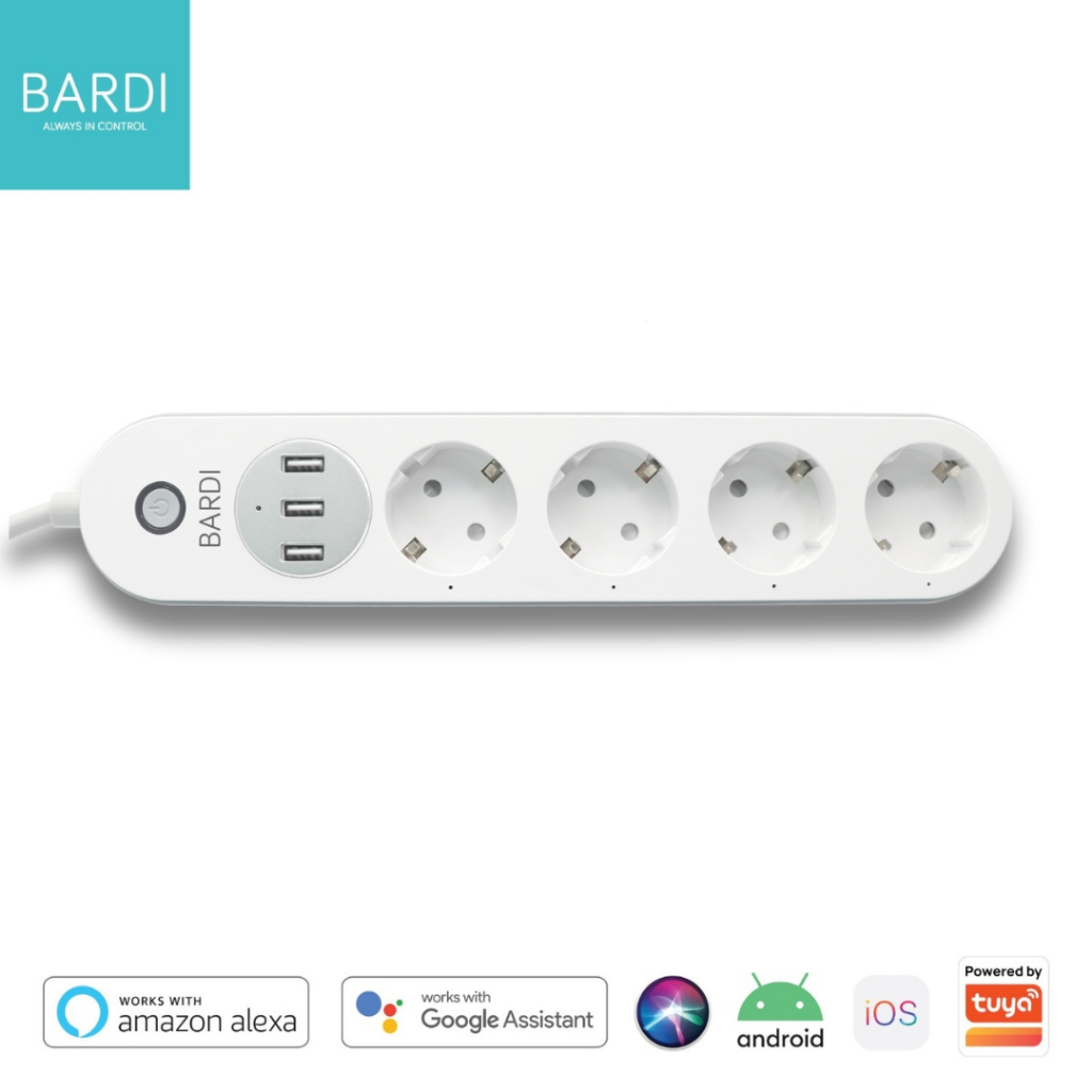 BARDI Smart Power Strip Extension Steker Stop Kontak Socket Plug WiFi