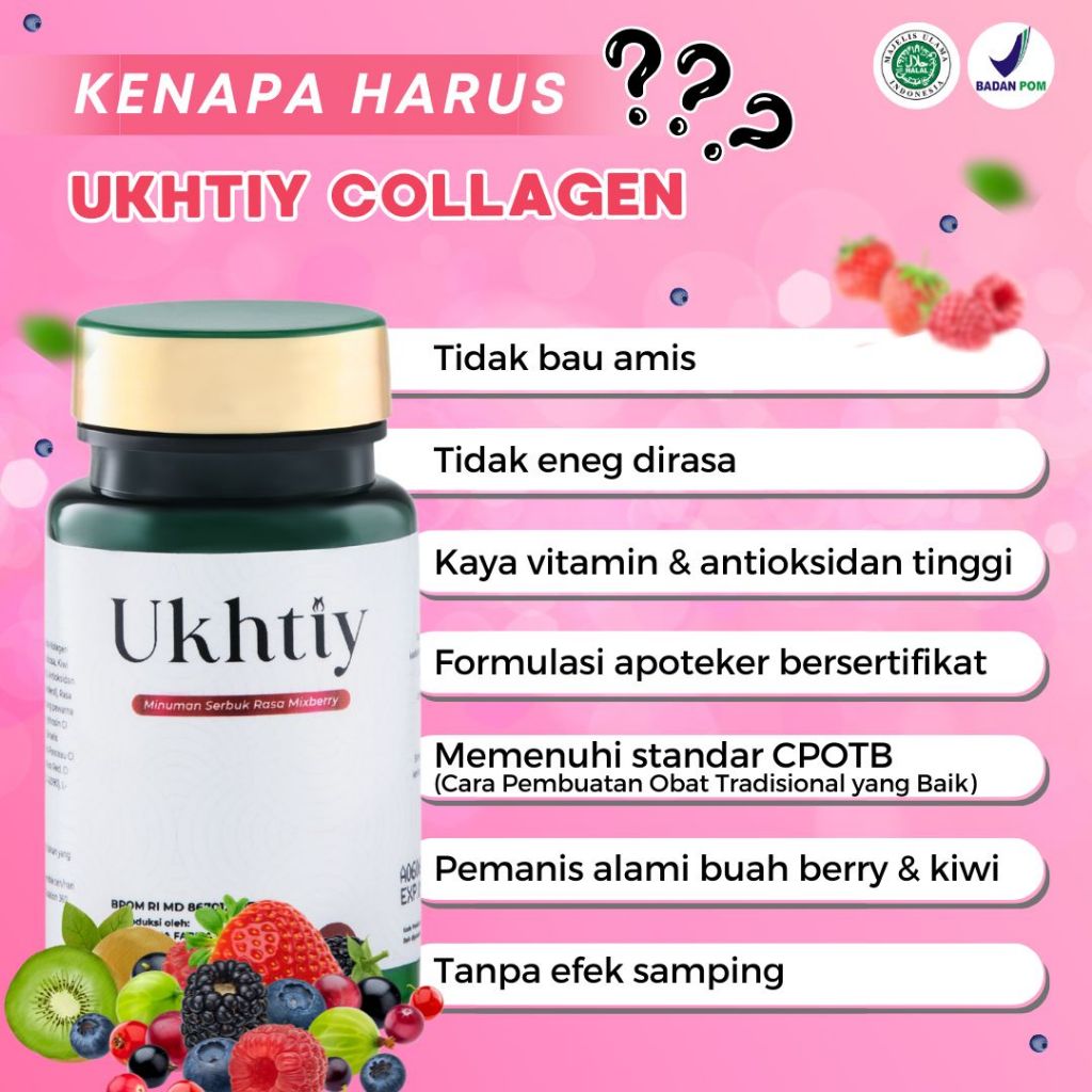 ukhtiy kolagen drink menghilangkan flek hitam - BPOM