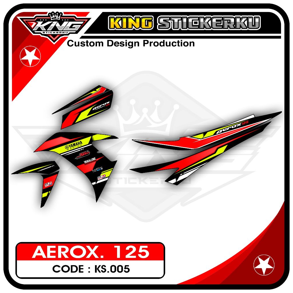 Sticker Striping List Variasi Aerox 125 - Stiker Striping Aksesoris Motor Aerox 125. KS.05