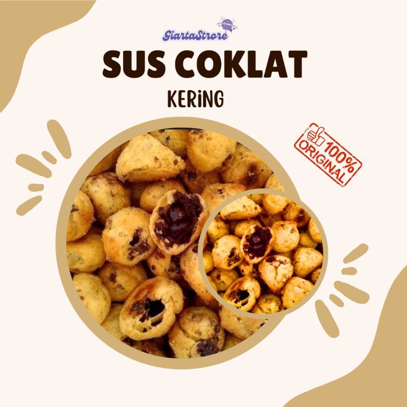 

Sus Coklat Kering 250gr/Soes isi Coklat Enak