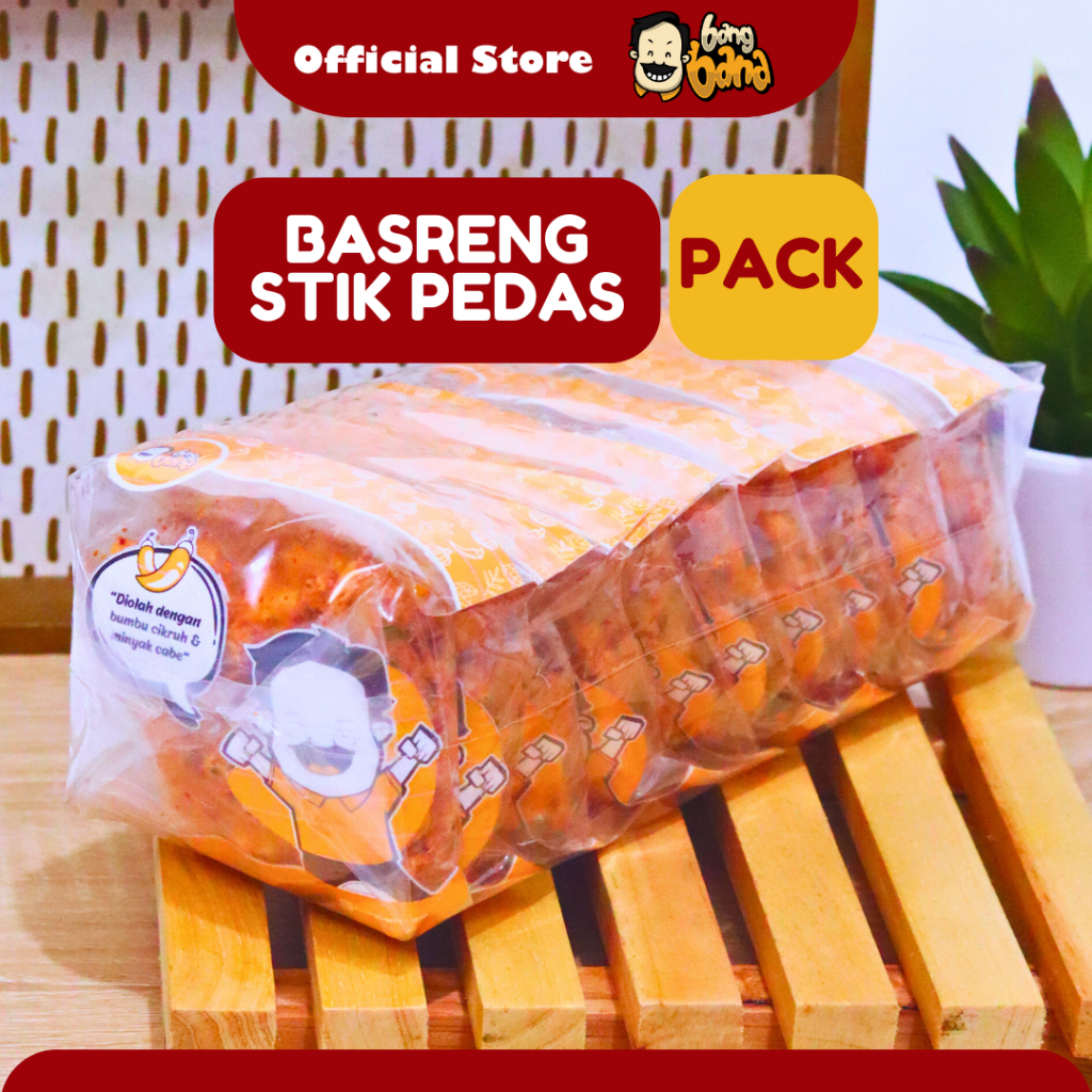 

Camilan Basreng Stik Pedas Daun Jeruk Cikruh Ringan Kemasan Pack Isi 10 Pcs